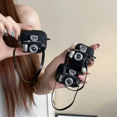 Cartoon Camera Earphone Case