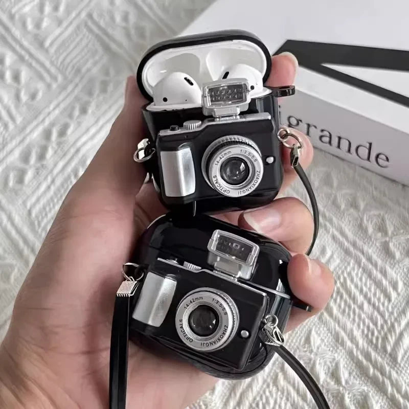 Cartoon Camera Earphone Case