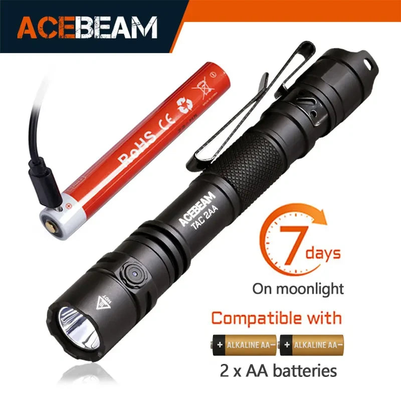 Cool Acebeam Rechargeable LED Flashlight