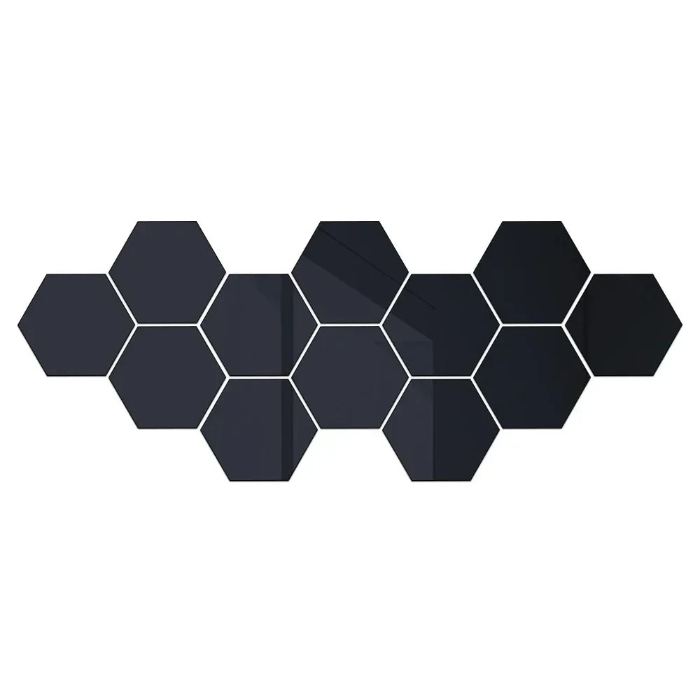Hexagon Acrylic Mirror Wall Decals