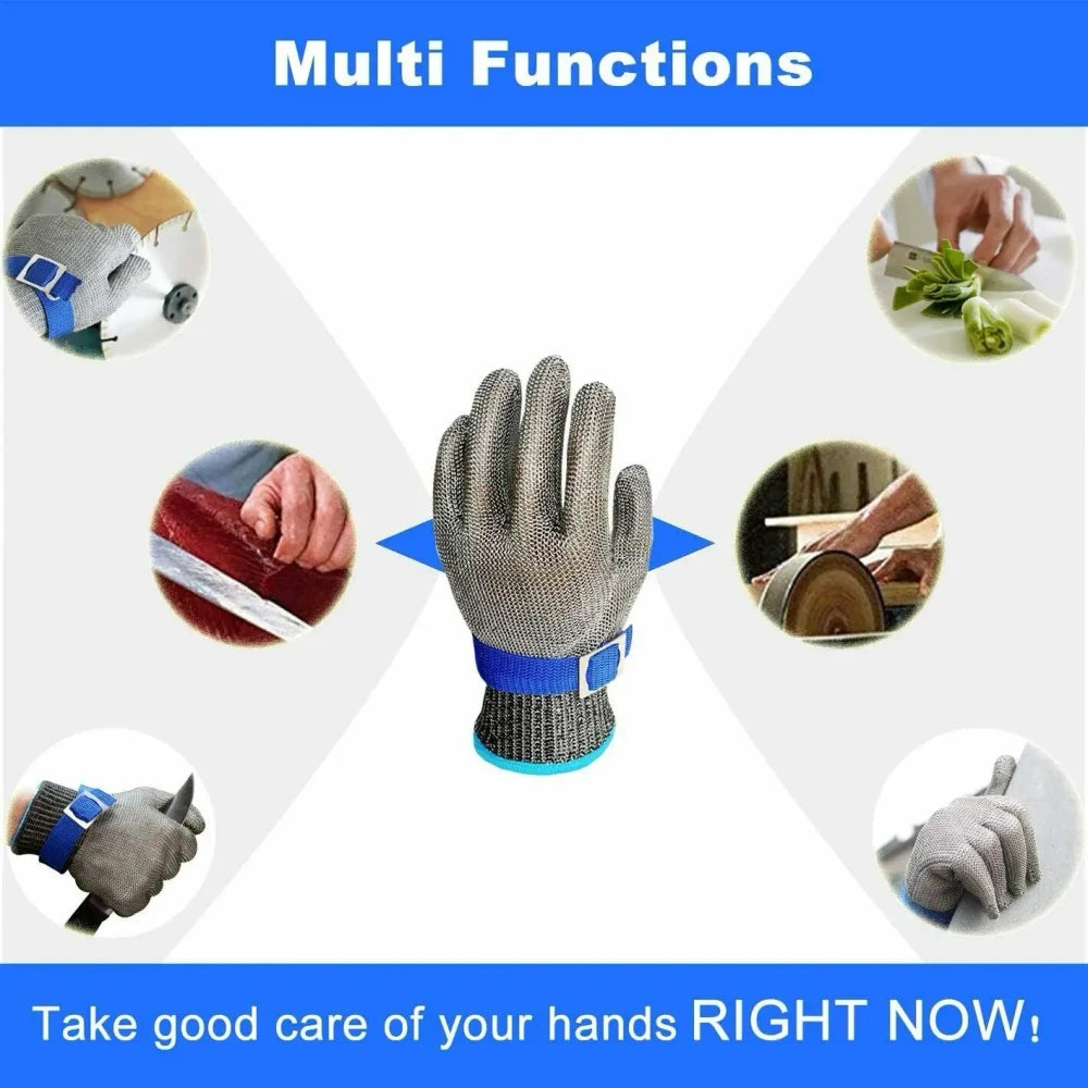Metal Mesh Cut-Resistant Gloves