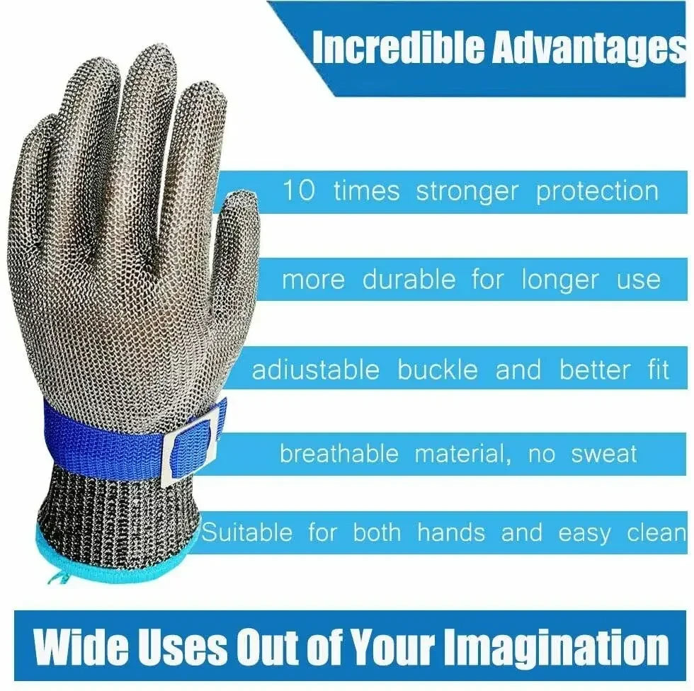 Metal Mesh Cut-Resistant Gloves