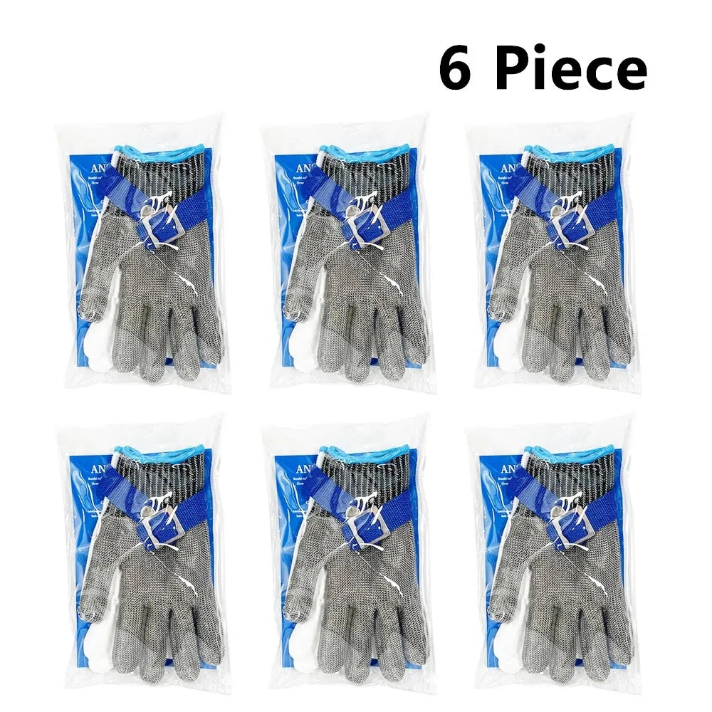Metal Mesh Cut-Resistant Gloves